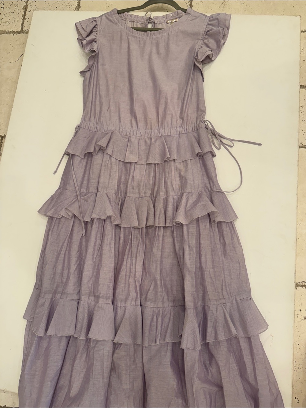 Lavender Ruffle One-Piece Dress